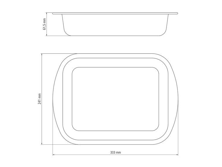 Molde rectangular hondo 28cm Tramontina