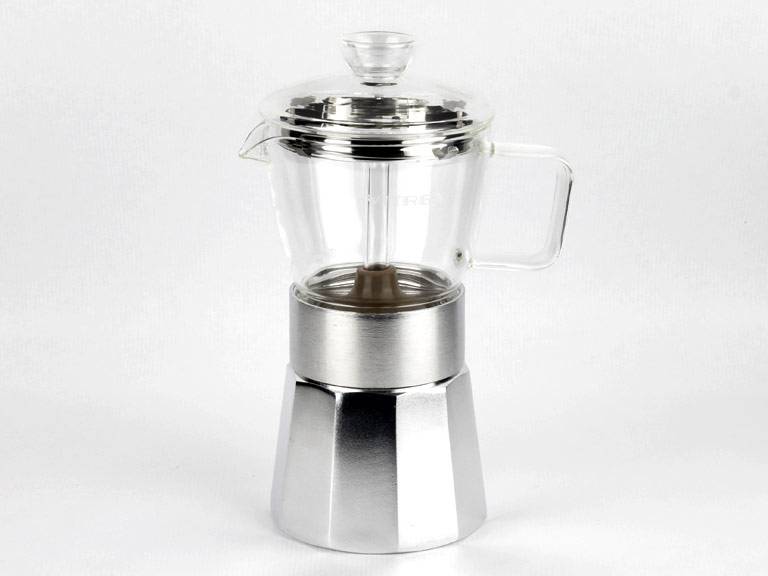 Crystal Cafetera Aluminio 6 Tazas
