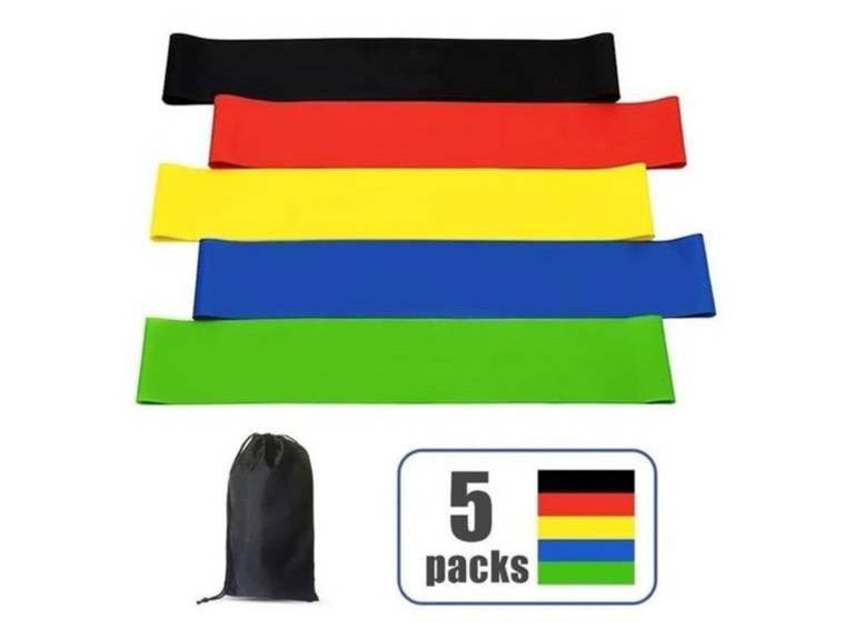 Set 5 bandas elasticas resistencia