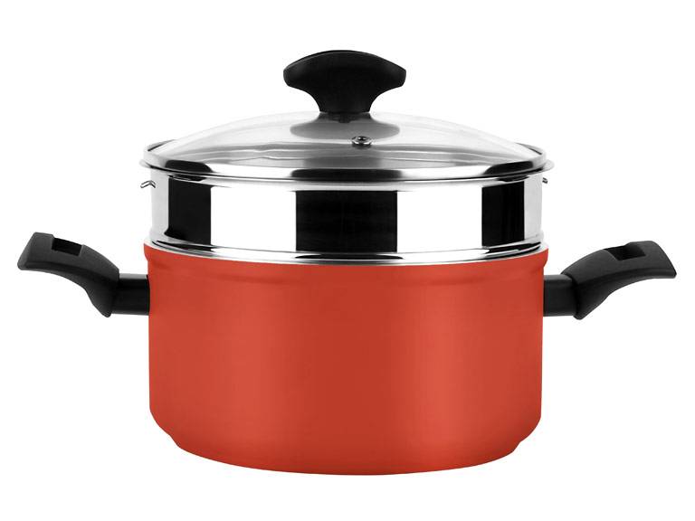 MAXIMA ROJA OLLA y STEAMER 20 CM