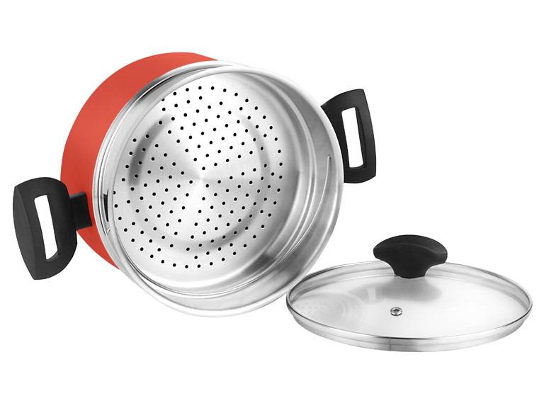 MAXIMA ROJA OLLA y STEAMER 20 CM