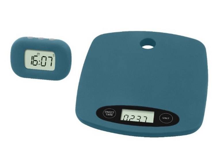 Set Balanza Cocina 5Kg y Timer verde