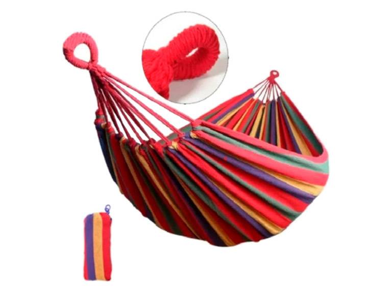 Hamaca De Algodón Multicolor 2 Plazas 180x150 Cm Importclick