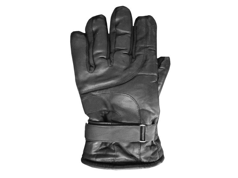 Guante Cuero de Moto Grip Negro Importclick