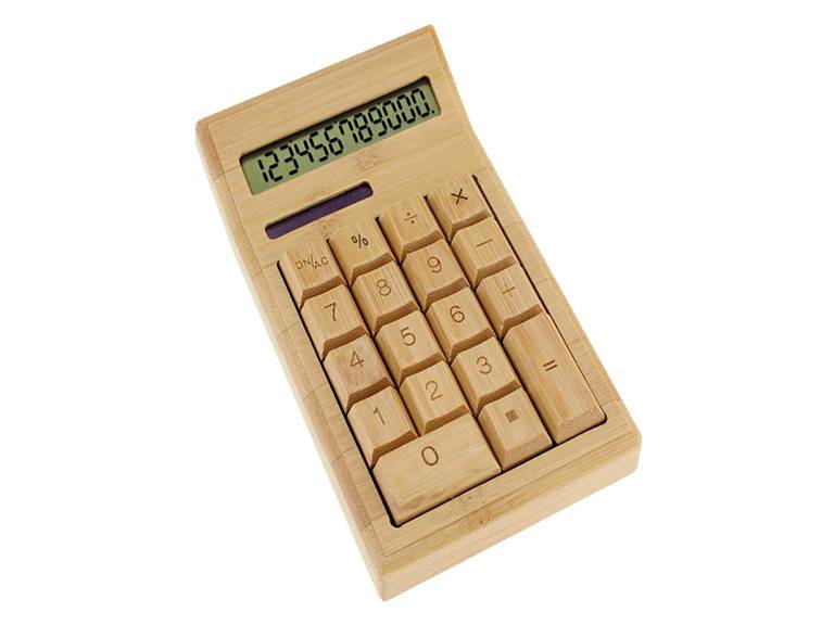 Calculadora Mesa Escritorio Bamboo con 12 Dígitos Solar Ecologico Importclick
