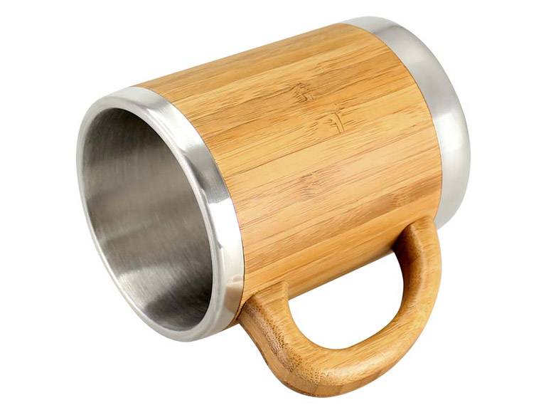 Mug Taza Madera Bamboo con Asa Ecologico 350 cc Importclick