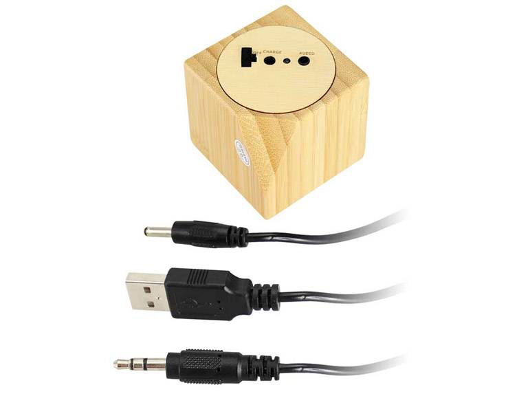 Parlante Bamboo con USB y Jack 3.5 MM Ecologico