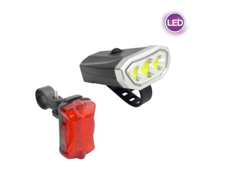 Kit Luces LED Delantera y Trasera para Bicicleta