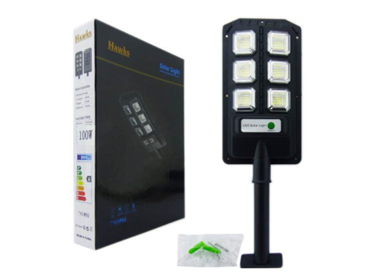 Foco Solar LED 6 Placas 100 Watts Importclick