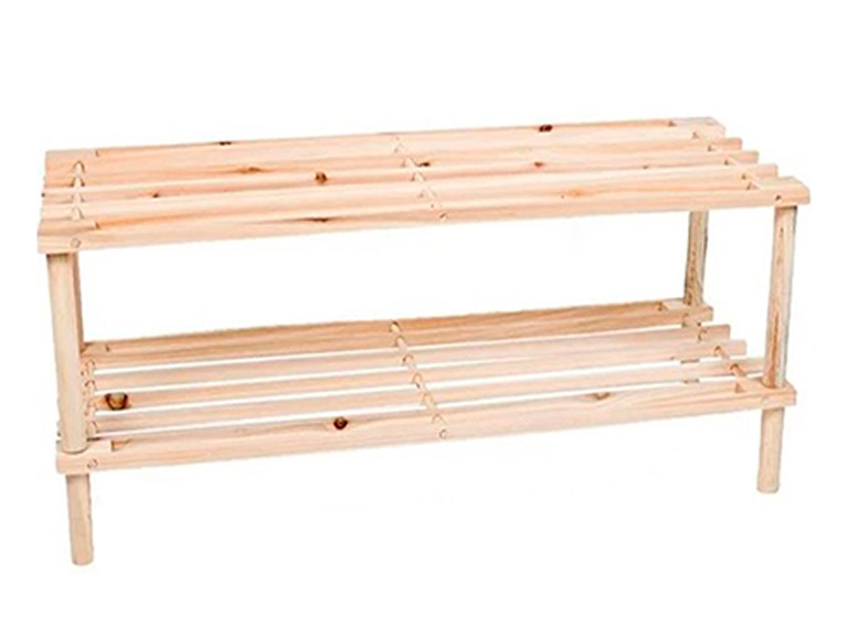 Zapatero Organizador De Madera Con 2 Niveles Importclick