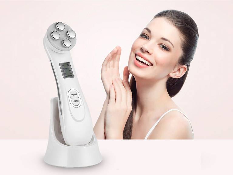 Radiofrecuencia Facial Mesoterapia Led Luz EMS Masajeador 6 en 1