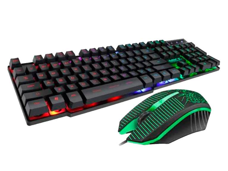 Kit Gamer Teclado + Mouse RGB Colores