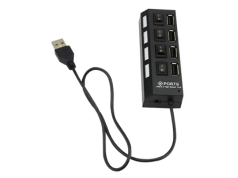 Hub USB 2.0 con Switch con 4 Puertos