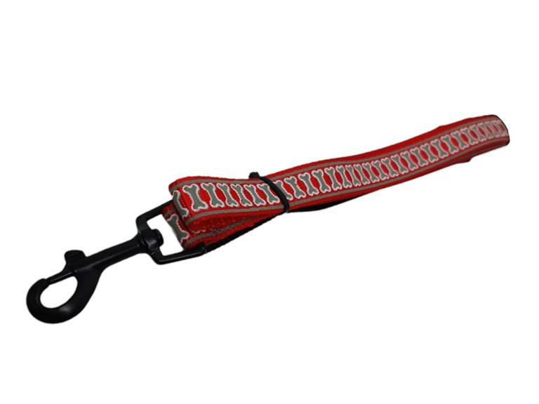 Correa Huesitos Mascotas Resistente Rojo Importclick
