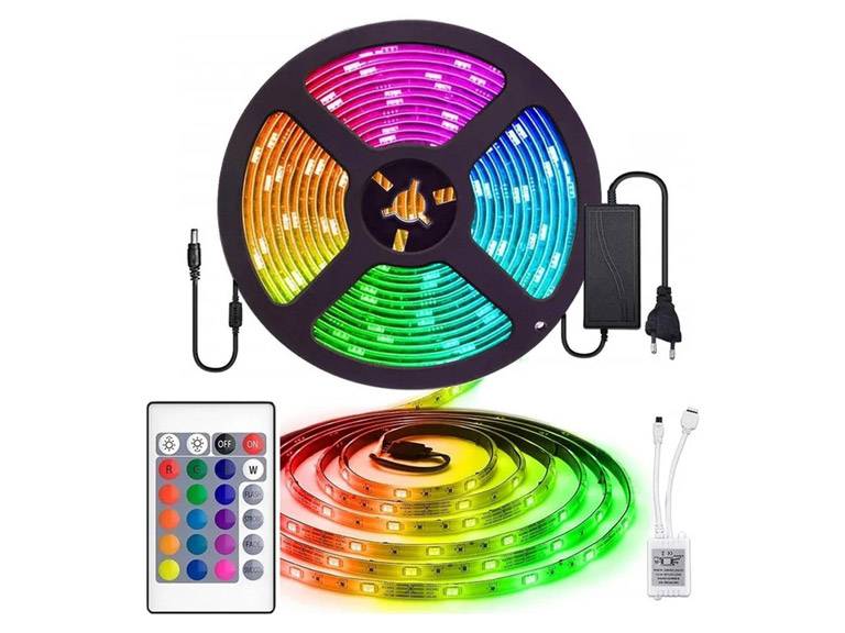 Cintas Tiras Luz LED Multicolores RGB 5 Metros Importclick