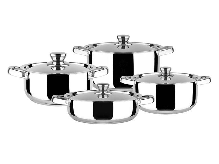 Set de Batería Acero Inox. 8 piezas