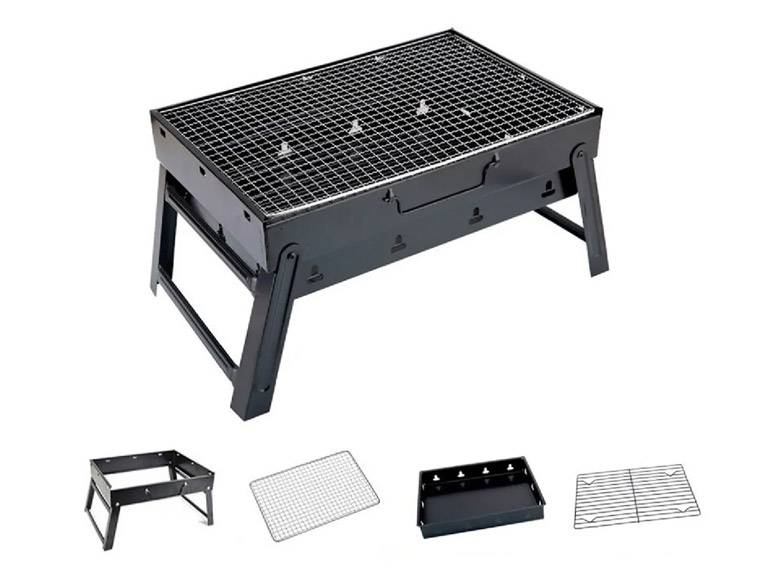 Parrilla Asados Portátil Carbón Plegable Deluxe Importclick