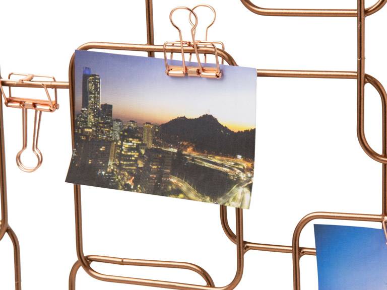 Marco Alambre Rose Gold 49x40 cm. con Pinzas