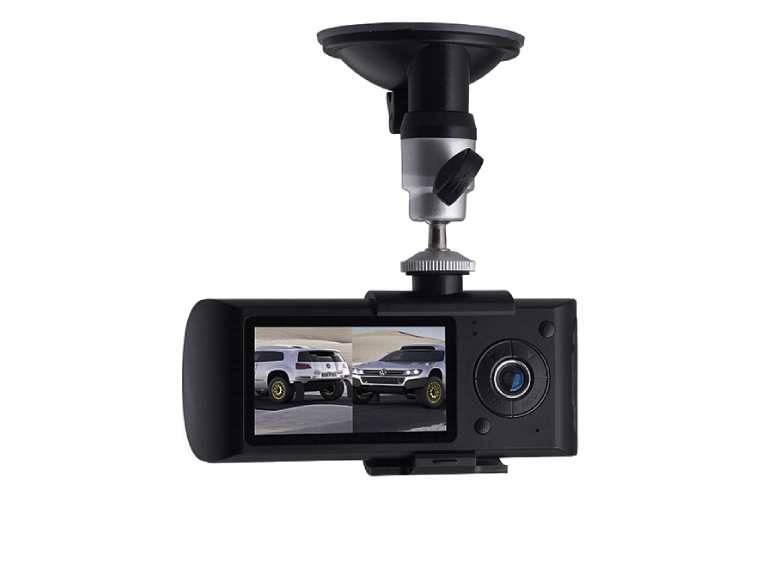 Cámara De Video Camtek R300 Dvr Hd Doble Auto Gps