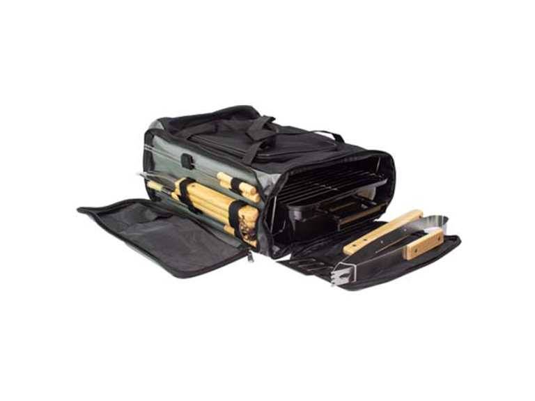 Set Deluxe Bolso Cooler Parrilla asado Herramientas Importclick