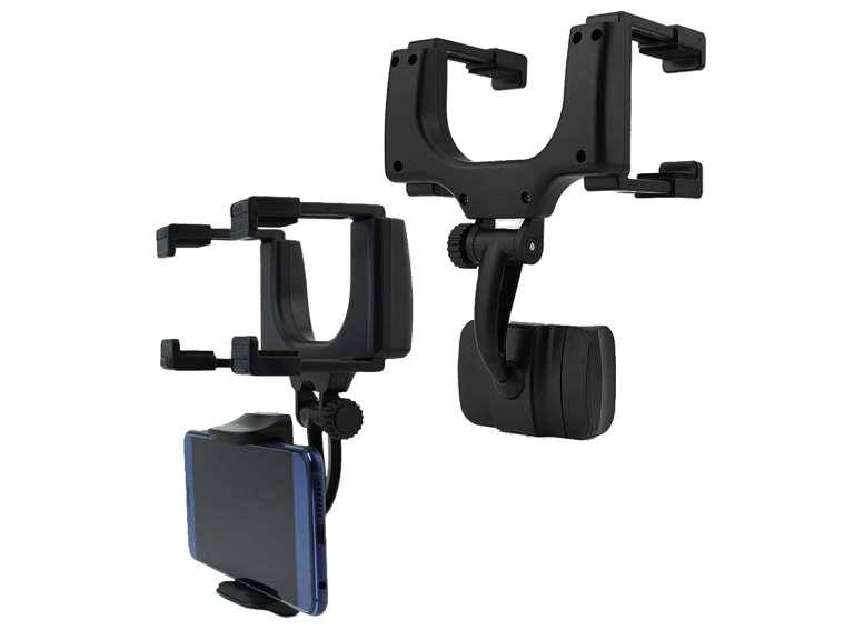 Soporte Celular Espejo Automovil Negro Importclick