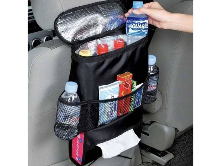 Bolso Organizador Térmico Cooler Automóvil Negro