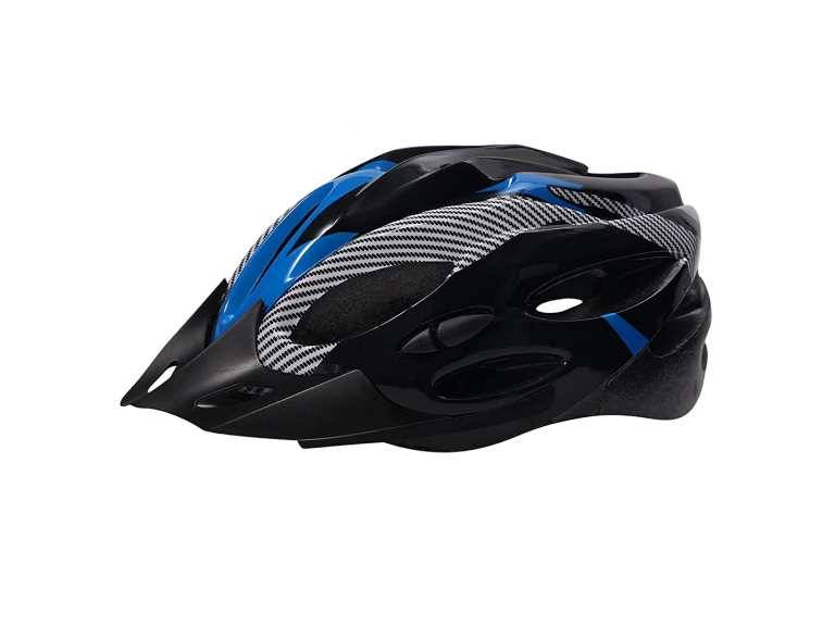 Casco Azul Bicicleta Profesional Full Seguridad con Luz Importclick