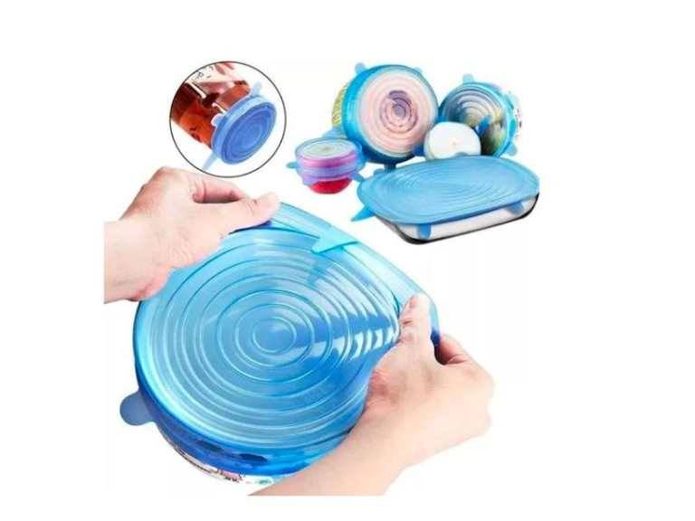 Pack 6 Tapas Silicona Menaje Cocina Importclick