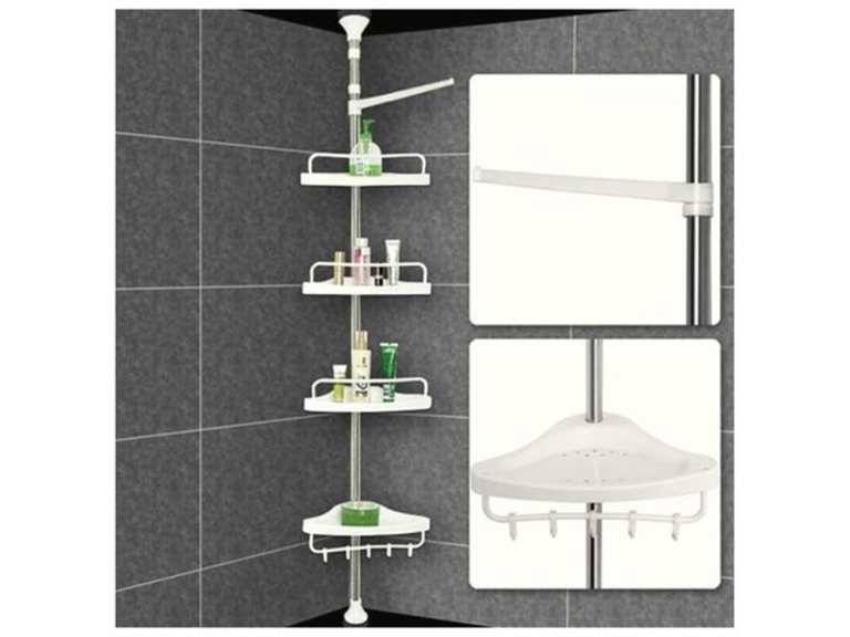 Esquinero Organizador Baño Ducha Multiuso 4 Repisas Ajustable Importclick