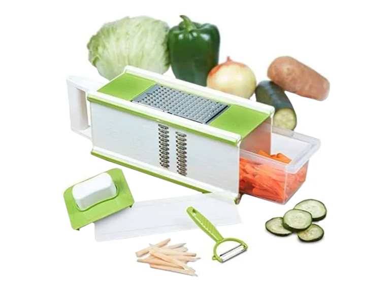 Rallador de Verduras Cocina Multifuncional 5 en 1 Verde Importclick
