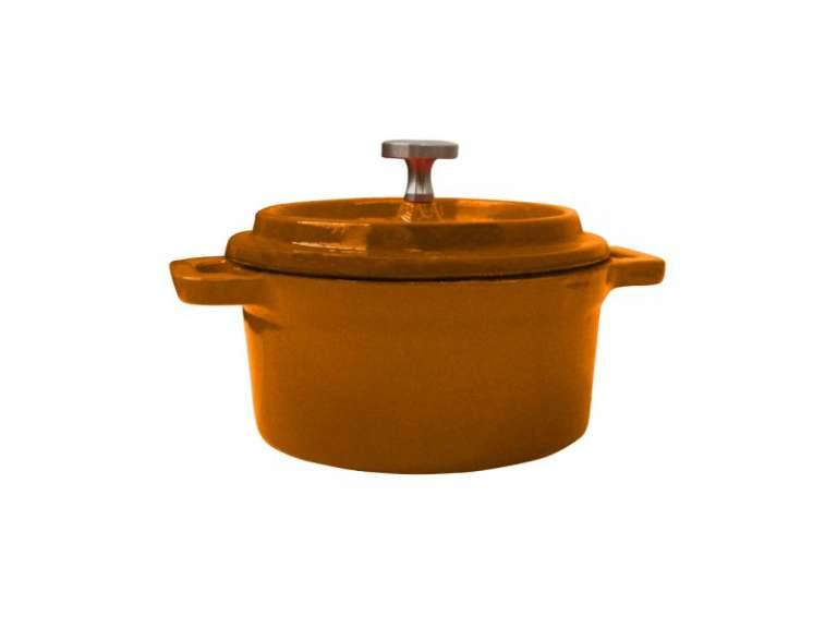 Mini cacerola de Hierro 13x10x4.6 cm Naranja