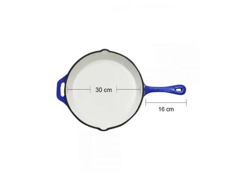 Sartén Hierro Azul 44x30x5 cm