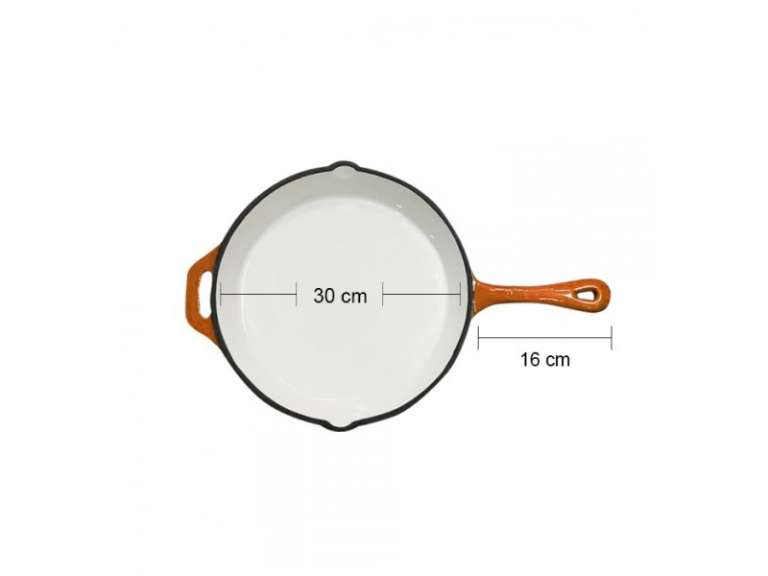 Sartén Hierro Naranjo 44x30x5 cm