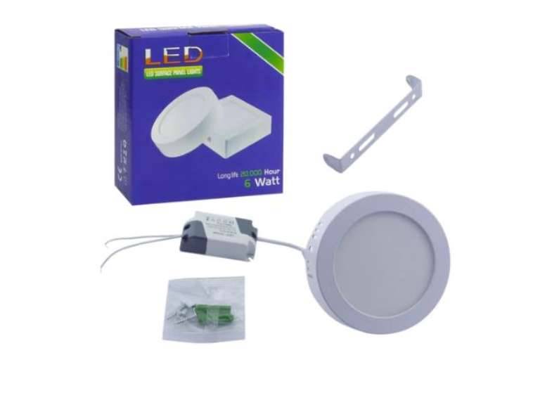Foco LED Panel Sobrepuesto 6 watts Luz fría Importclick