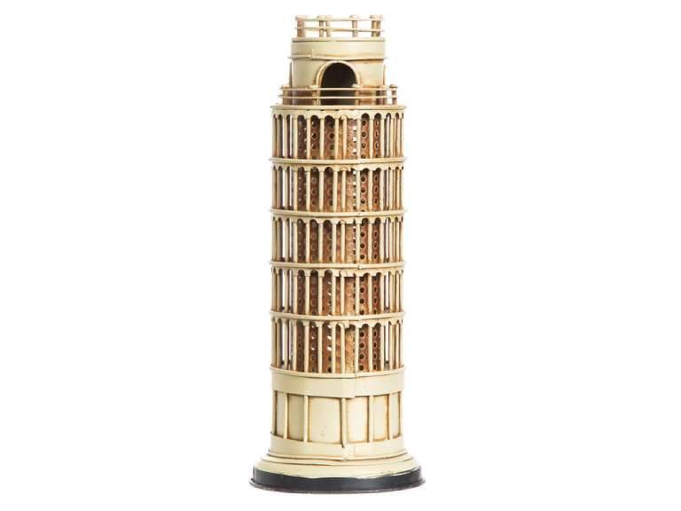 Adorno Metalico Torre Pisa 10x10x25.5