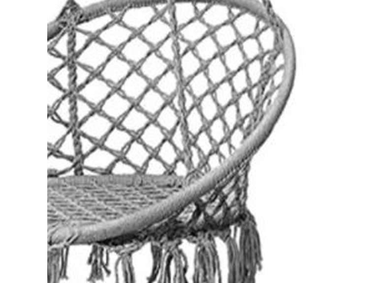 Hamaca Silla Columpio algodón gris 80 x 70 cm Importclick