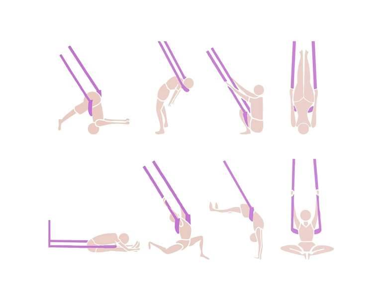 Columpio Yoga Aereo tela meditación 180 kg Importclick