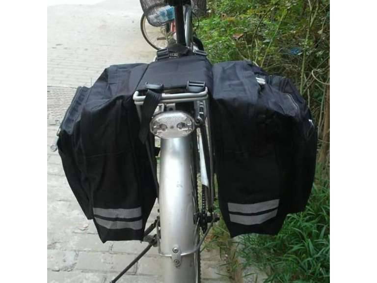 Bolso Bicicleta Organizador tela 70x30x12 cm negro Importclick