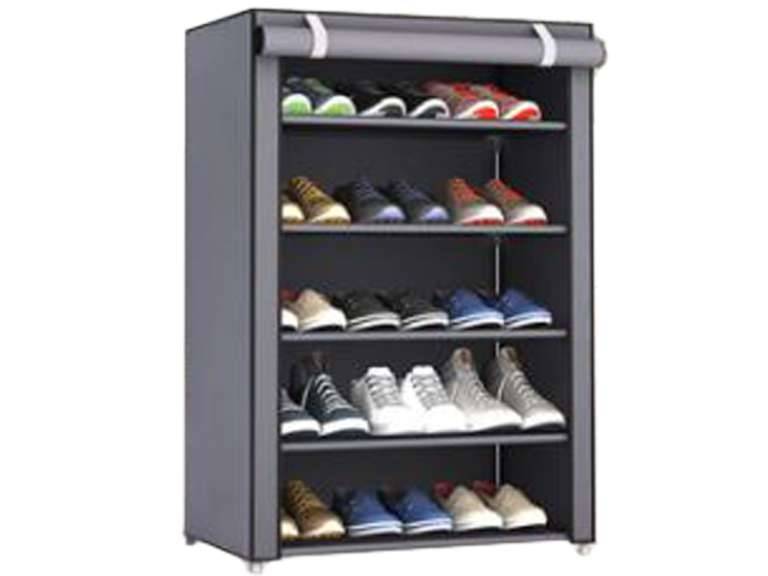 Zapatero Organizador Hogar tela 5 niveles gris Importclick