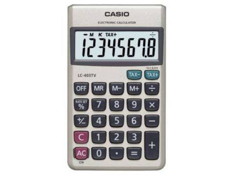 Calculadora Casio Bolsillo LC403TV 8 Digitos