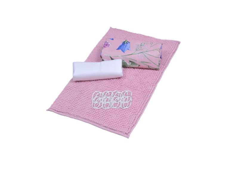 Set Cortina Baño 4 pzas Caja Manzanilla