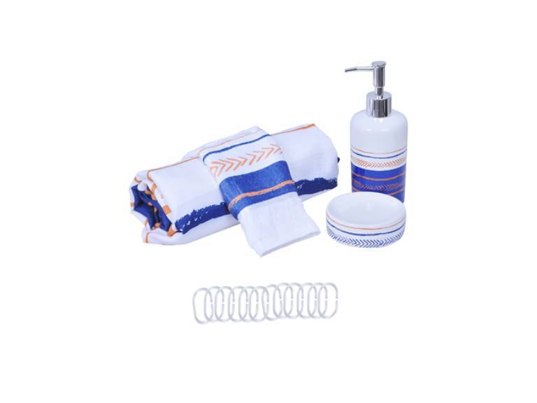 Set Cortina Baño 6 pzas Caja Encino