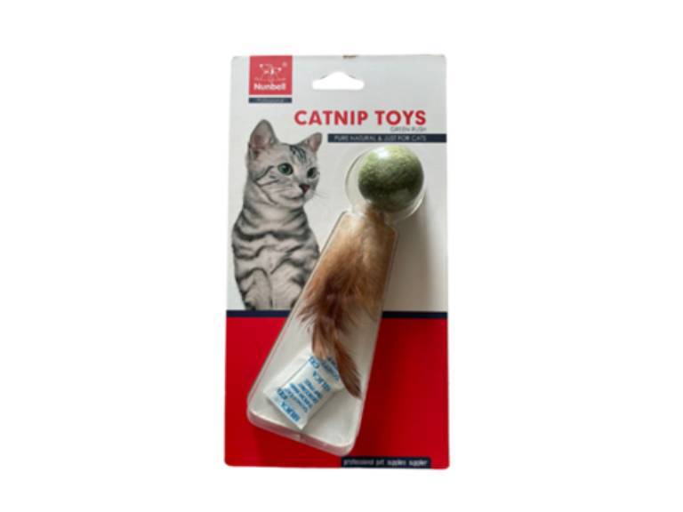 Pelota Catnip con pluma