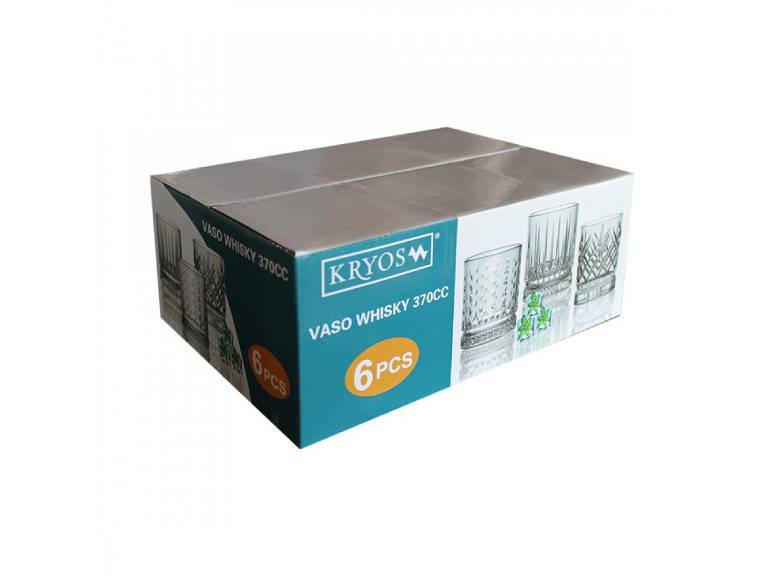 Set 6 vasos whisky dots 370 cc