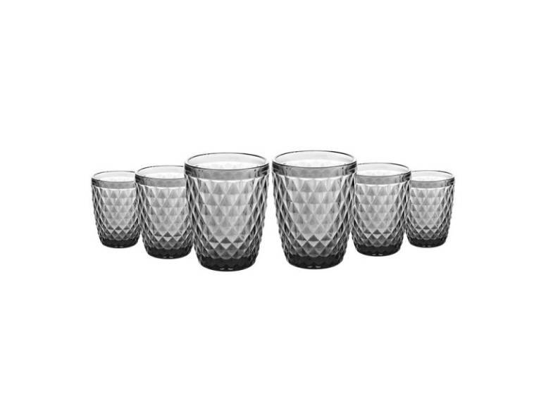 Set 6 vasos gris 240 ml Smooky
