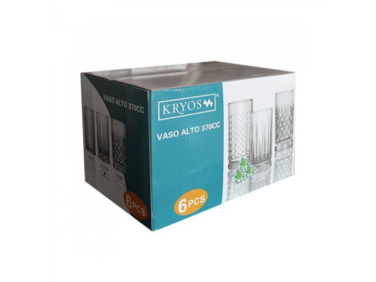 Set 6 vasos alto dots 370 cc