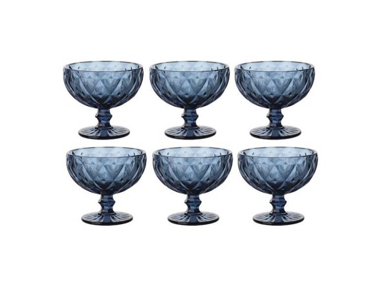 Set 6 copas helado azul 300 ml Navy
