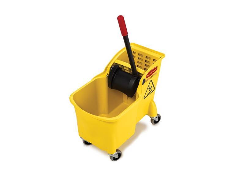 Carro estrujamopa 25 litros amarillo Rubbermaid