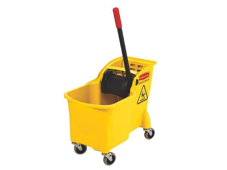 Carro estrujamopa 25 litros amarillo Rubbermaid