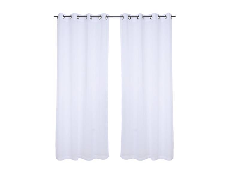 Set Cortinas Velo Lino-Argolla 140x220 Blanca